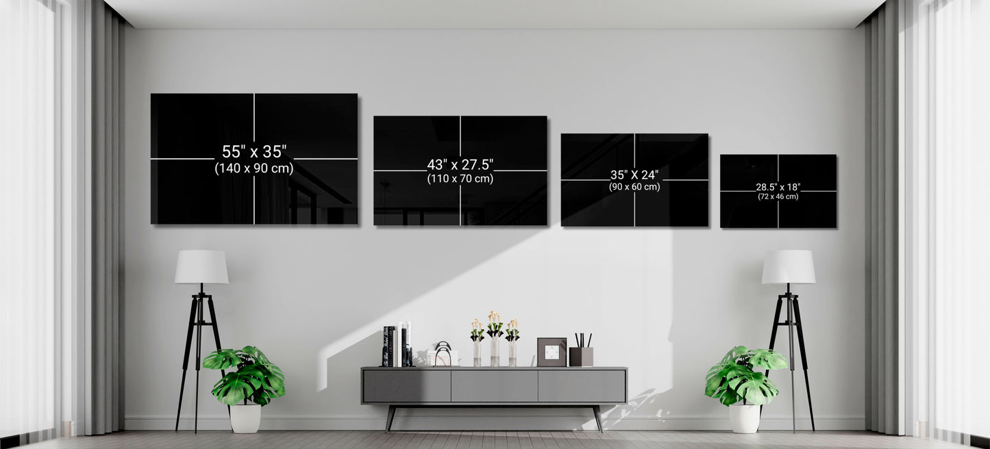 Red Sky Glass Wall Art