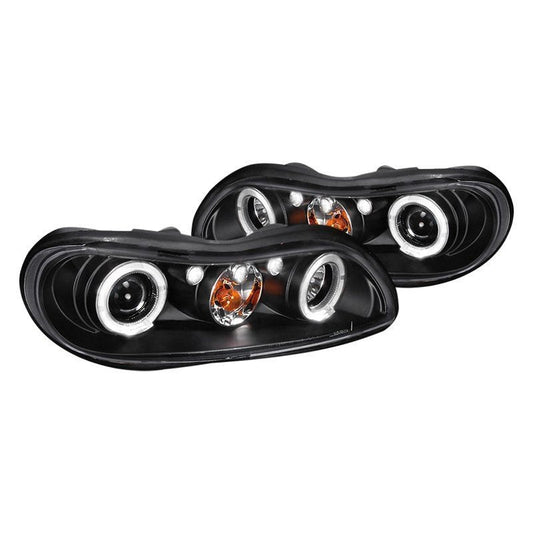 Spec-D 97-05 Chevy Malibu Halo Projector Headlights Black