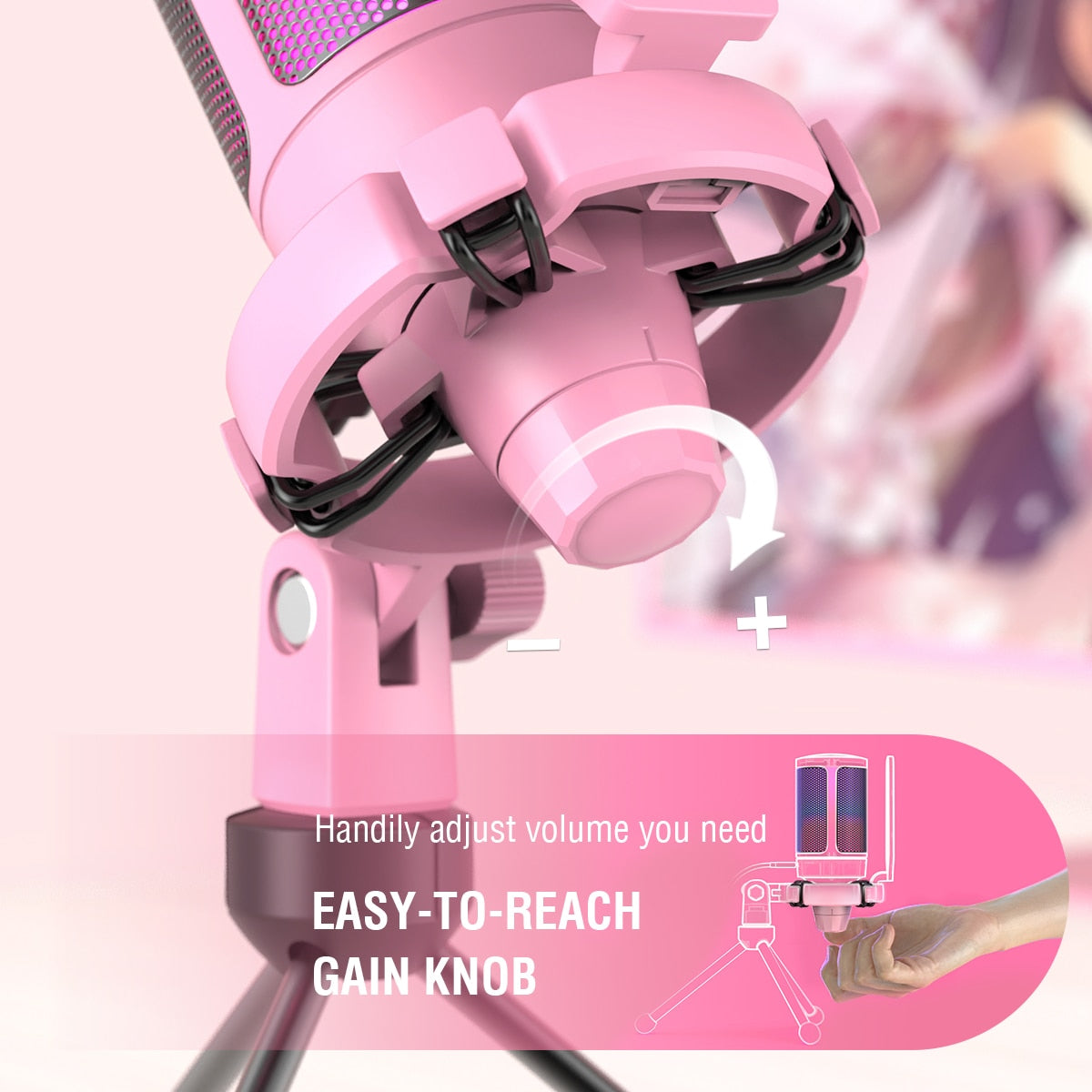 Pink Condenser Microphone