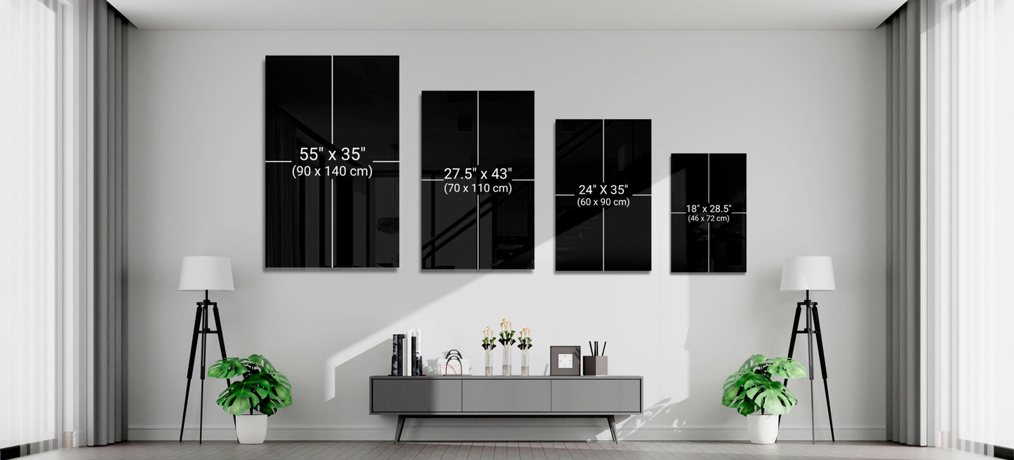 Red Sky Glass Wall Art