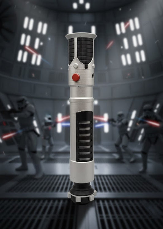 Jedi Knight Inspired Lightsaber Replica - 3D Printed Hand-Painted Prop with Extendable Glow-in-the-Dark Blade